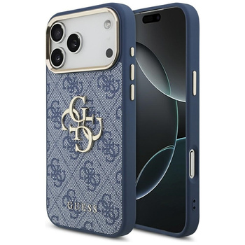 Guess 4G Big 4G Classic Logo - Etui iPhone 17 Pro Max (niebieski / złoty)