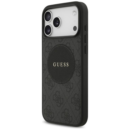 Guess 4G Circle Classic Logo MagSafe - Etui iPhone 17 Pro Max (czarny)