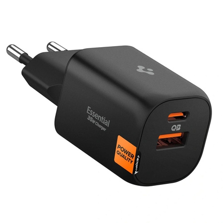 Spigen Essential EE352EU GaN Pro - Ładowarka sieciowa USB-C + USB-A 35W (Black)