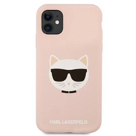 Karl Lagerfeld Choupette Head Silicone - Etui iPhone 11 (różowy)