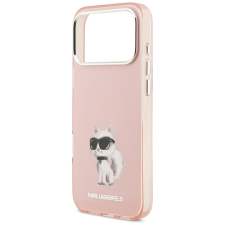 Karl Lagerfeld IML Aquarelle Choupette & Logo MagSafe - Etui iPhone 17 Pro Max (różowy)