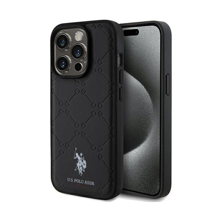 US Polo Assn Yoke Pattern  - Etui iPhone 15 Pro Max (czarny)