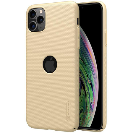 Nillkin Super Frosted Shield - Etui Apple iPhone 11 Pro z wycięciem na logo (Golden)