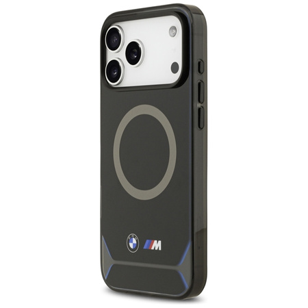 BMW M IML Metal Buttons & Logo MagSafe - Etui iPhone 17 Pro Max (czarny / niebieski)