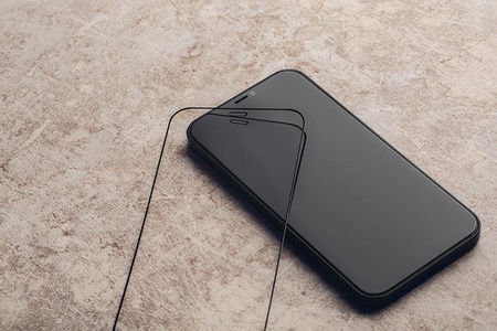 Moshi AirFoil Pro – Elastyczne szkło hybrydowe iPhone 12 / iPhone 12 Pro (czarna ramka)