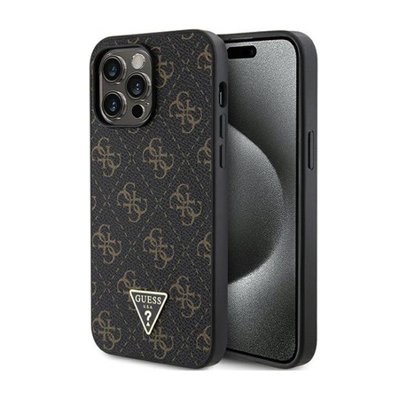 Guess 4G Triangle Metal Logo - Etui iPhone 15 Pro Max (czarny)