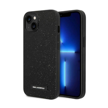 Karl Lagerfeld Glitter Plaque Logo - Etui iPhone 14 (czarny)