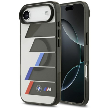 BMW M IML Metal Buttons Tricolor Lines MagSafe - Etui iPhone Air (antracyt)