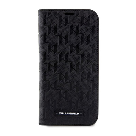 Karl Lagerfeld Saffiano Monogram - Etui iPhone 14 (Czarny)