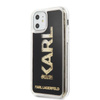 Karl Lagerfeld Logo Karl Liquid Glitter - Etui iPhone 11 (Black/Gold Glitter)