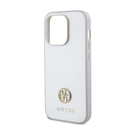 Guess 4G Strass Metal Logo - Etui iPhone 15 Pro (srebrny)