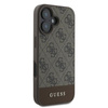 Guess 4G Bottom Stripe - Etui iPhone 16 Plus (brązowy)