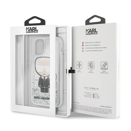 Karl Lagerfeld Glitter Iridescent Iconic - Etui iPhone 11 Pro