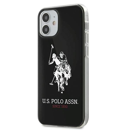 US Polo Assn Big Double Horse Logo - Etui iPhone 12 Mini (czarny)