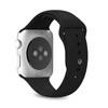 PURO ICON - Elastyczny pasek sportowy do Apple Watch 42/44/45 mm (S/M & M/L) (czarny)