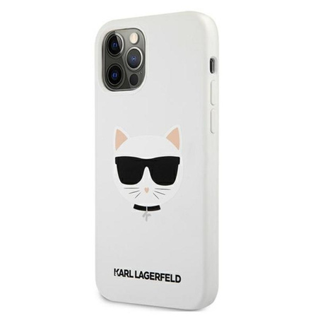 Karl Lagerfeld Choupette Head Silicone - Etui iPhone 12 Pro Max (biały)