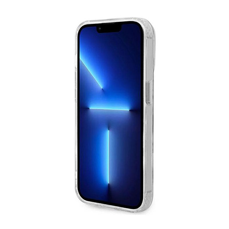 Guess Metal Outline MagSafe - Etui iPhone 14 Pro (przezroczysty / srebrny)