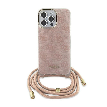 Guess Crossbody Cord 4G Print - Etui iPhone 15 (różowy)