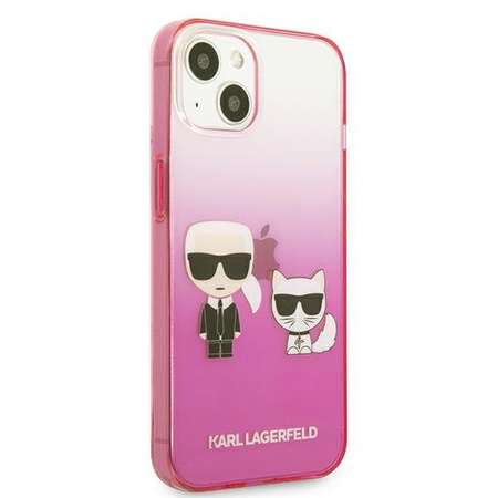 Karl Lagerfeld Gradient Ikonik Karl & Choupette - Etui iPhone 13 (różowy)