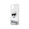 Karl Lagerfeld Liquid Glitter NFT Choupette Head - Etui iPhone 11 (srebrny)