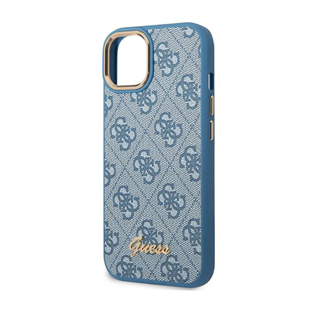 Guess 4G Metal Camera Outline Case – Etui iPhone 14 (niebieski)
