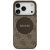 Guess 4G Circle Classic Logo MagSafe - Etui iPhone 17 Pro (brązowy)