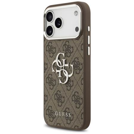 Guess 4G Big 4G Classic Logo - Etui iPhone 17 Pro Max (brązowy / srebrny)