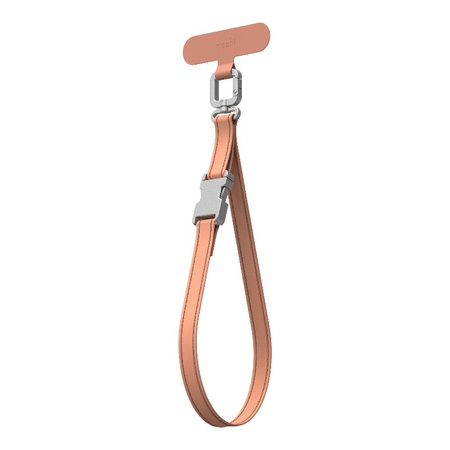 Moshi 2-in-1 Wrist & Body Strap with Adapter - Smycz ze skóry eco do telefonu (Misty Coral)