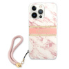 Guess Marble Strap - Etui iPhone 13 Pro (różowy)