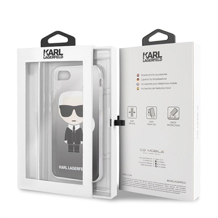 Karl Lagerfeld Iconic Karl Gradient - Etui iPhone SE 2020 / 8 / 7 (czarny)