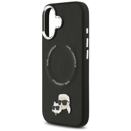 Karl Lagerfeld Karl & Choupette Pins MagSafe - Etui iPhone 17 (czarny)