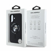Karl Lagerfeld Silicone Karl & Choupette Ring MagSafe - Etui iPhone 16 (czarny)
