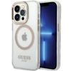 Guess Metal Outline Magsafe - Etui iPhone 15 (przezroczysty / złoty)