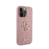Guess Glitter Script Big 4G - Etui iPhone 15 Pro (różowy)