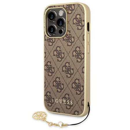 Guess 4G Charms Collection - Etui iPhone 14 Pro (brązowy)