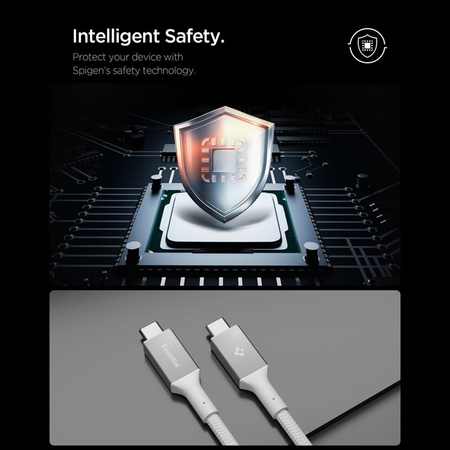 Spigen EB10010CC Essential - Kabel USB-C do USB-C PD 100W 1m (Biały)