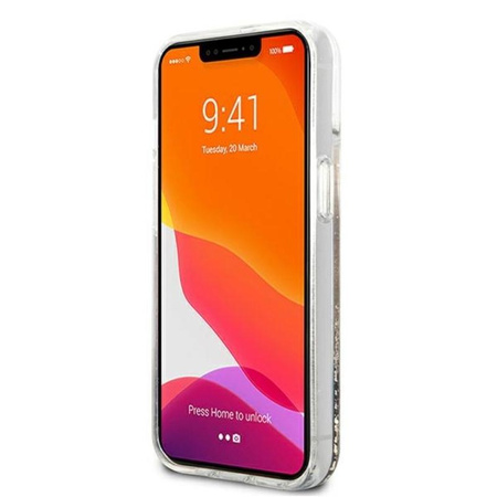 Karl Lagerfeld Liquid Glitter Karl & Choupette - Etui iPhone 13 Mini (złoty)