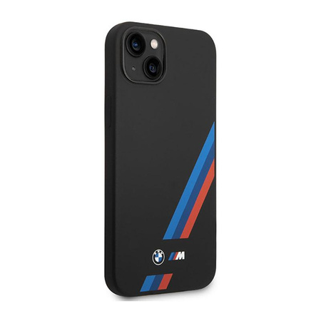 BMW Silicone Slanted Stripes - Etui iPhone 14 Plus (czarny)