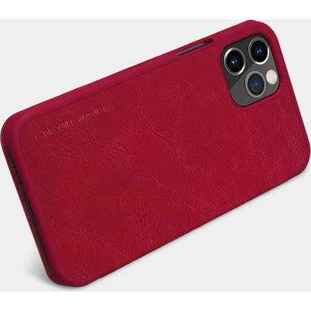 Nillkin Qin Leather Case - Etui Apple iPhone 12 / 12 Pro (Red)