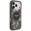 Guess IML Flowers Electro Pearl Strap MagSafe - Etui iPhone 17 Pro (czarny)