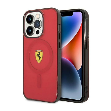 Ferrari Translucent MagSafe - Etui iPhone 14 Pro (Czerwony)