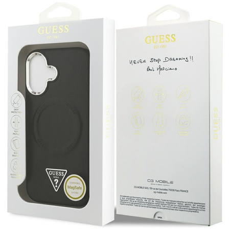 Guess Triangle Logo MagSafe - Etui iPhone 17 (czarny)