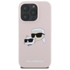 Karl Lagerfeld Silicone Double Heads Print MagSafe - Etui iPhone 16 Pro (różowy)