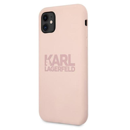 Karl Lagerfeld Silicone Stack Logo - Etui iPhone 11 (różowy)