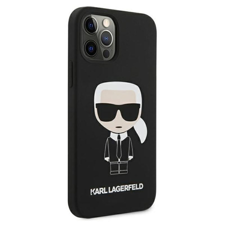 Karl Lagerfeld Fullbody Silicone Iconic - Etui iPhone 12 / 12 Pro (Black)
