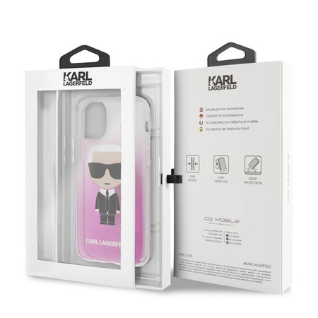 Karl Lagerfeld Iconic Karl Gradient - Etui iPhone 11 Pro (różowy)