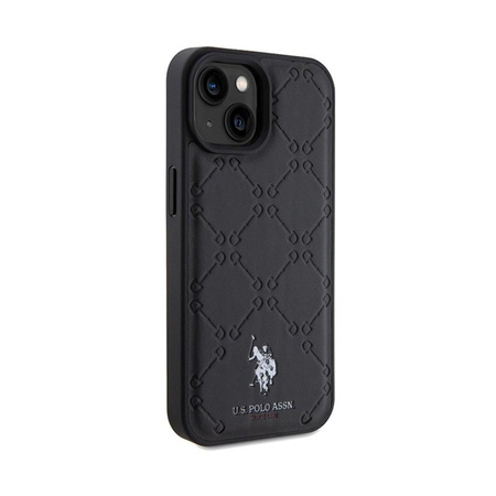 US Polo Assn Yoke Pattern - Etui iPhone 15 (czarny)