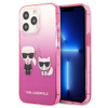 Karl Lagerfeld Gradient Ikonik Karl & Choupette - Etui iPhone 13 Pro Max (różowy)
