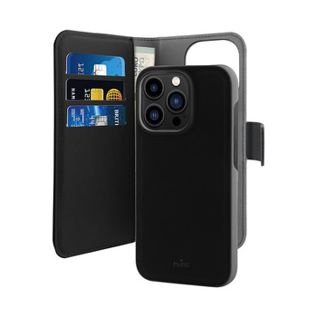 PURO Wallet Detachable - Etui 2w1 iPhone 14 Pro Max (czarny)