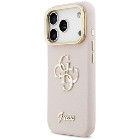 Guess Grained Big 4G & Stand Camera - Etui iPhone 17 Pro (różowy)